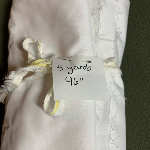 New white cotton fabric. Approximately 5 yards. 46” wide. - Picture 2 of 5